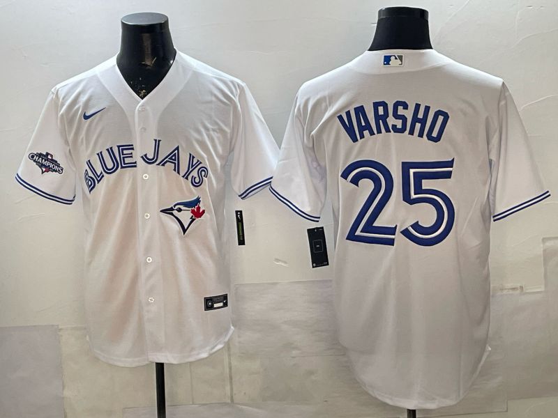 Men Toronto Blue Jays #25 Varsho White 2026 Nike Game MLB Jersey 002